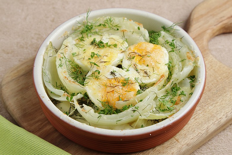 Fenchel-Auflauf mit Ei