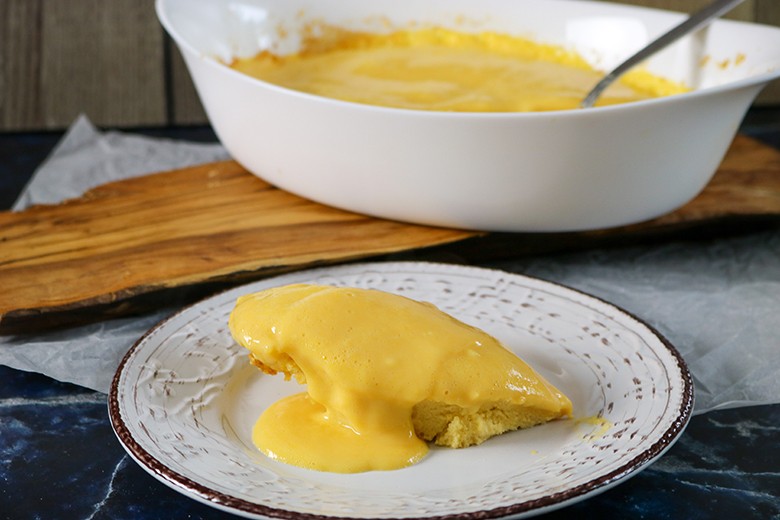 Biskuitpudding mit Chadeau-Sauce
