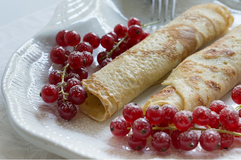 Crêpes mit Beeren