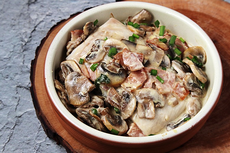 Schellfisch mit Champignonsauce