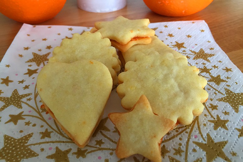 Einfache Orangenplätzchen