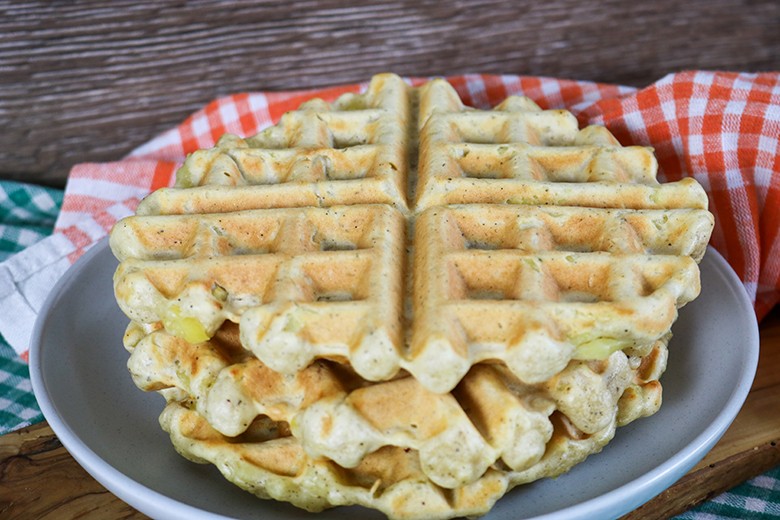Kartoffelwaffeln mit Hefe