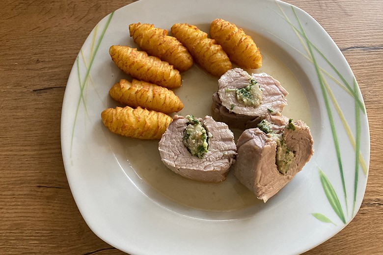 Schweinefilet gefüllt