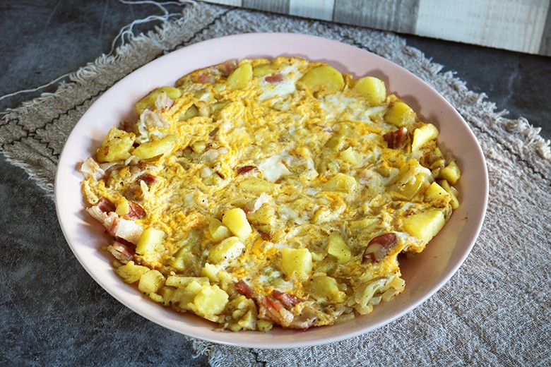 Kartoffel-Zwiebel-Omelett