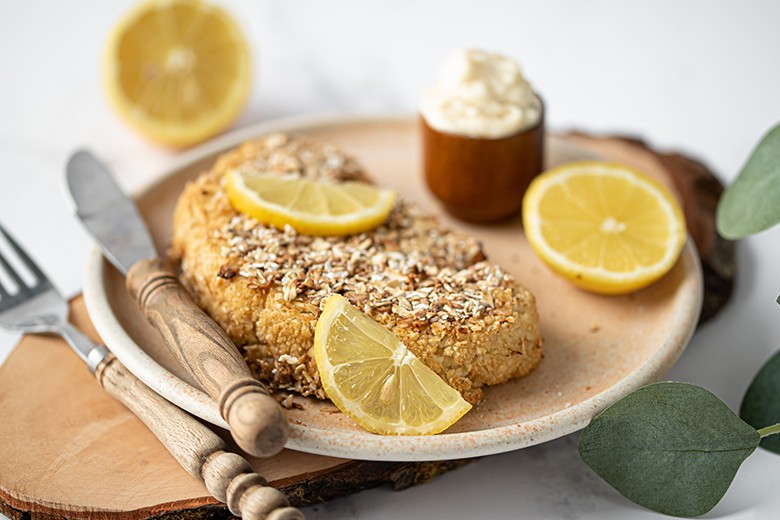 Gebackenes Blumenkohlschnitzel