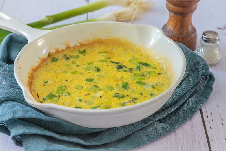 Lauchomelett mit Käse