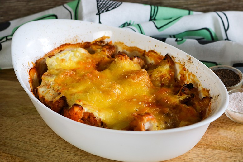 Blumenkohlgratin mit Hackfleisch