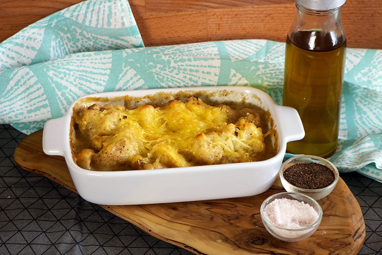 Low-carb Blumenkohl-Gratin