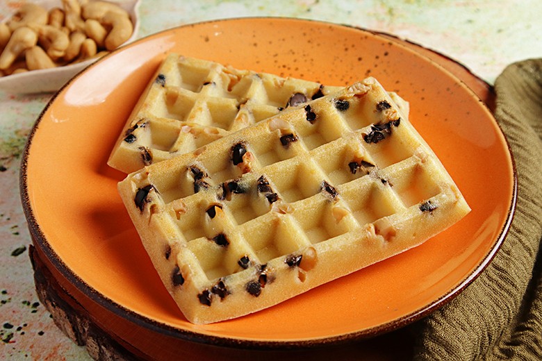 Oliven-Cashew-Waffeln