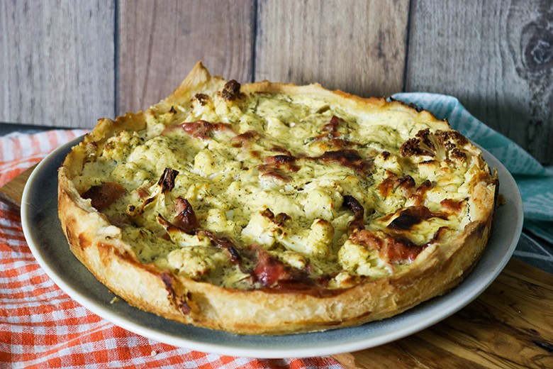 Lachs-Blumenkohl-Quiche