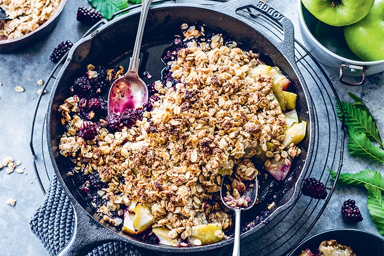 Crumble mit zweierlei Früchten