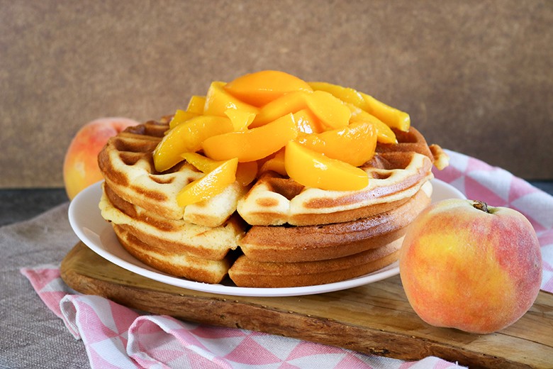 Pfirsichwaffeln