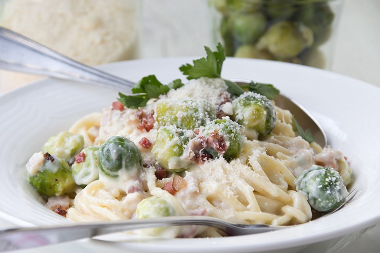 Spaghetti mit Kohlsprossen
