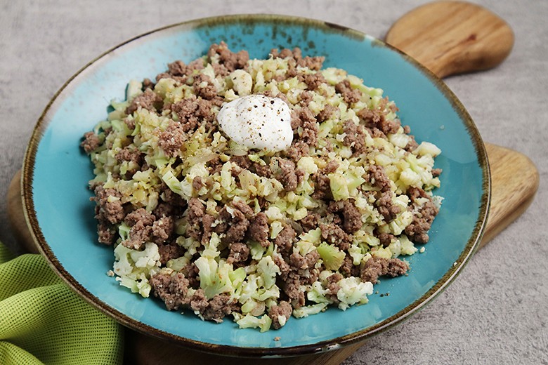 Blumenkohlreis mit Hackfleisch