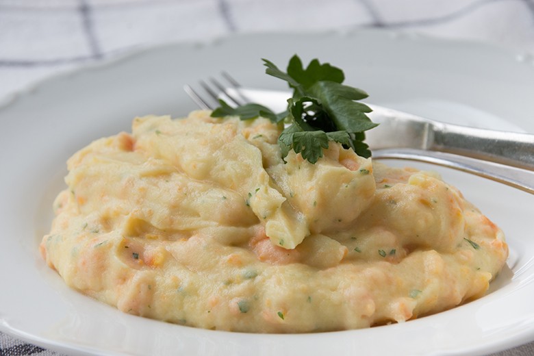 Topinambur-Püree mit Karotten