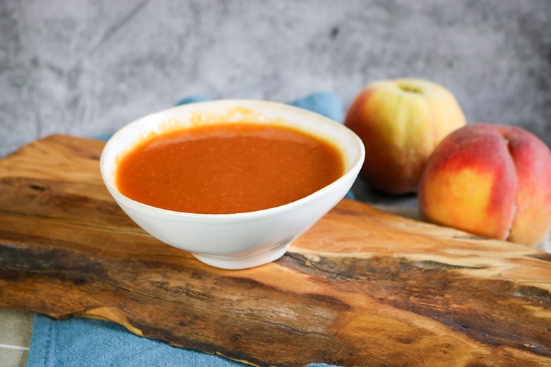 Pfirsichmarmelade mit Minze