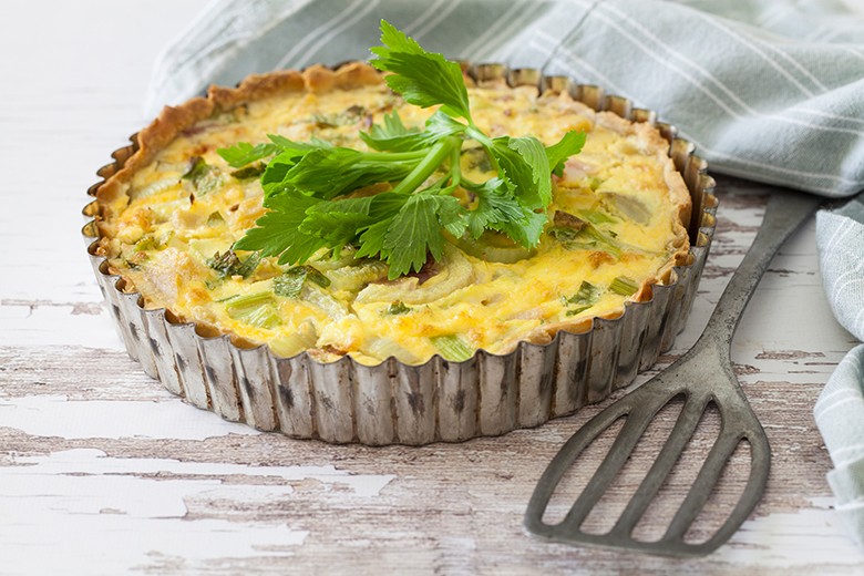 Quiche mit Staudensellerie