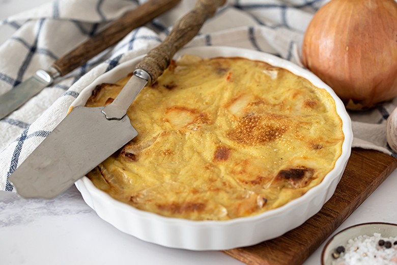 Lachs-Quiche mit Stangensellerie