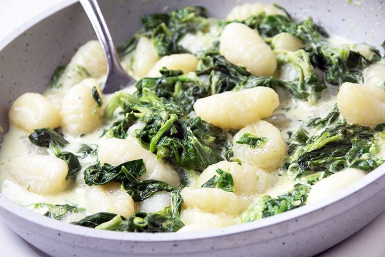Gnocchi-Pfanne mit Spinat
