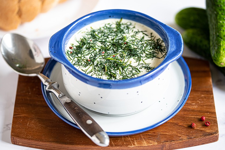 Gurkensuppe mit Sahne
