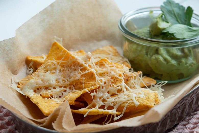 Einfache überbackene Nachos