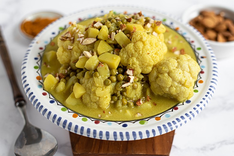 Gelbes Blumenkohlcurry