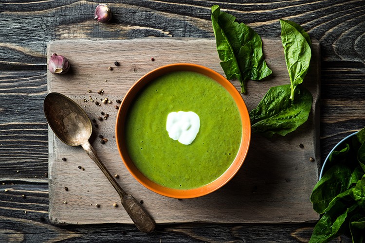 Cremige Spinatsuppe