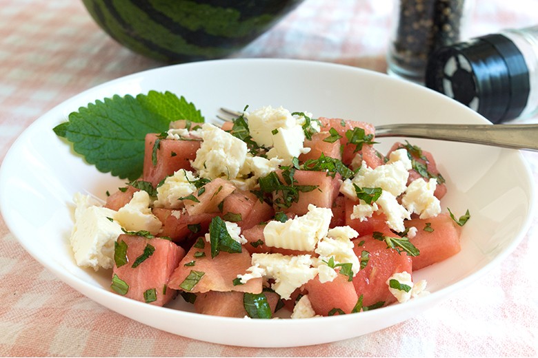 Wassermelonensalat mit Minze