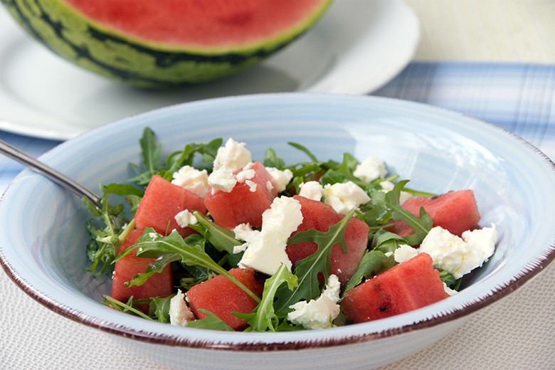 Wassermelonensalat mit Rucola