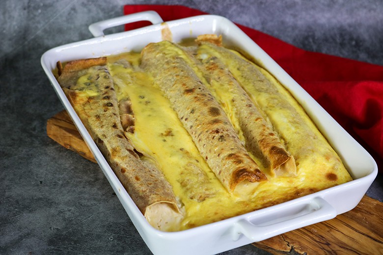 Süßer Pfannkuchenauflauf