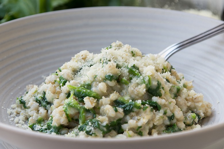 Spinat-Graupen-Risotto