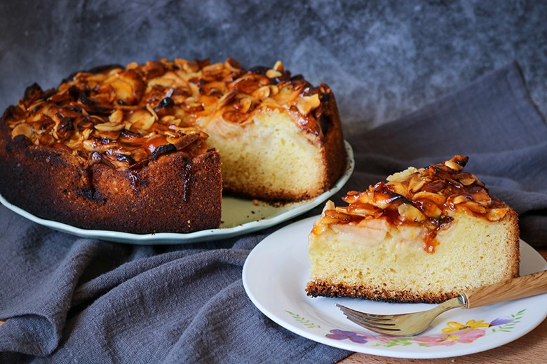 Apfelkuchen mit Mandeln