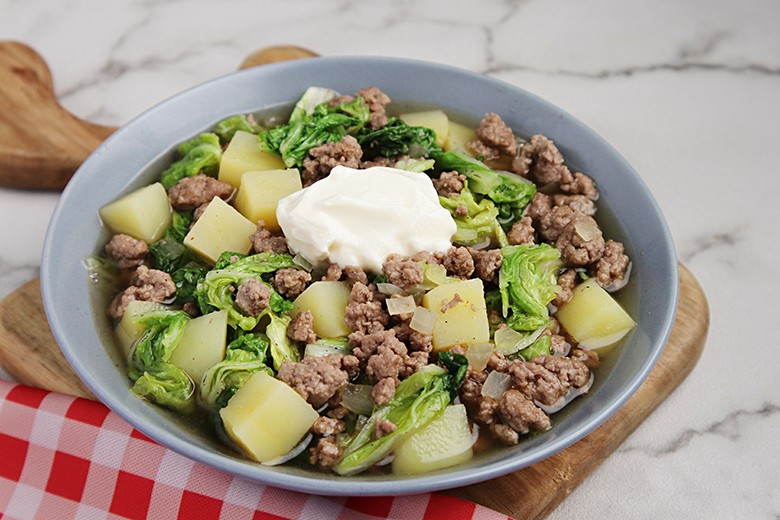 Wirsingeintopf mit Hackfleisch