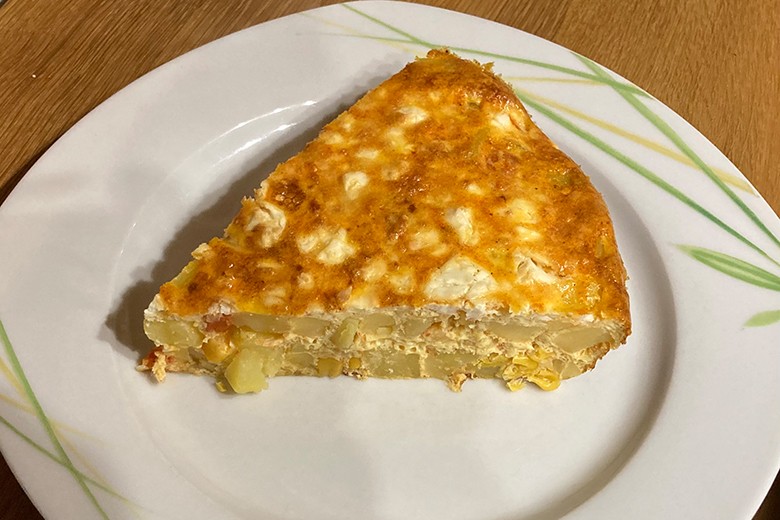 Gemüse-Tortilla mit Feta