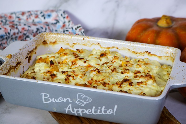 Kürbisgratin mit Feta