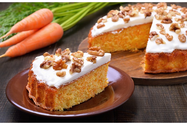 Karottenkuchen mit Frischkäseguss