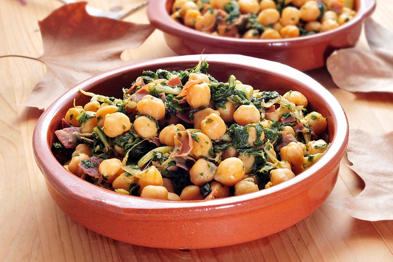 Spanische Kichererbsen mit Spinat