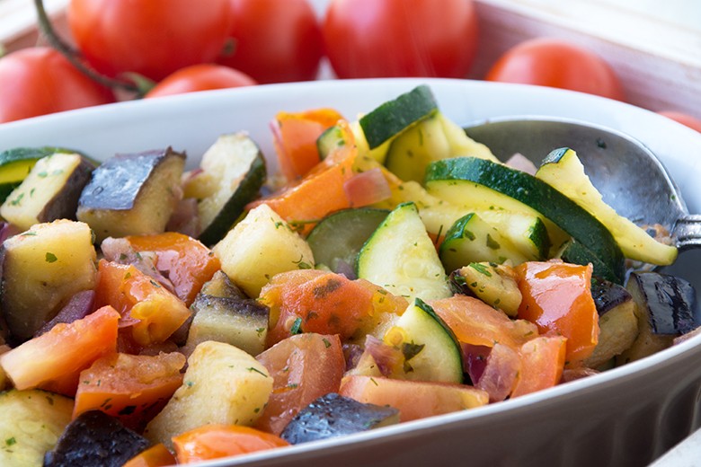 Auberginen mit Zucchini
