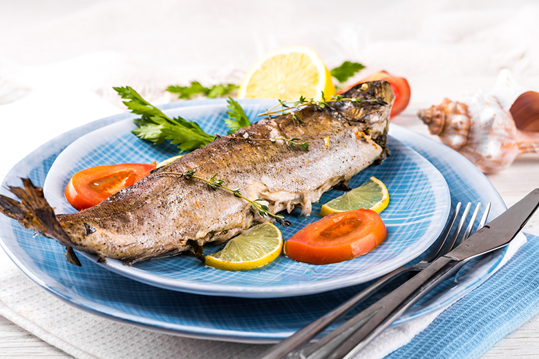 Gegrillte Flussforellen