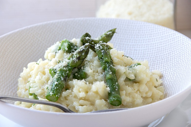 Spargelrisotto aus dem Ofen