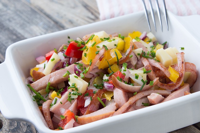 Gebratener Leberkäsesalat