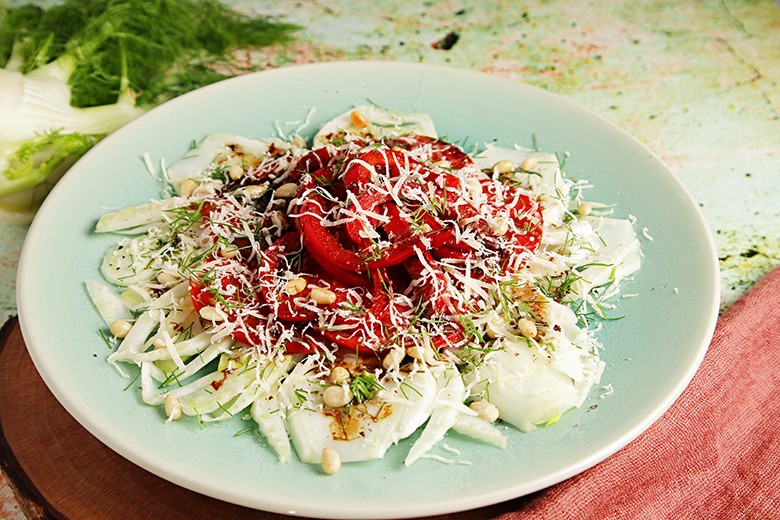 Fenchel-Carpaccio mit Parmesan