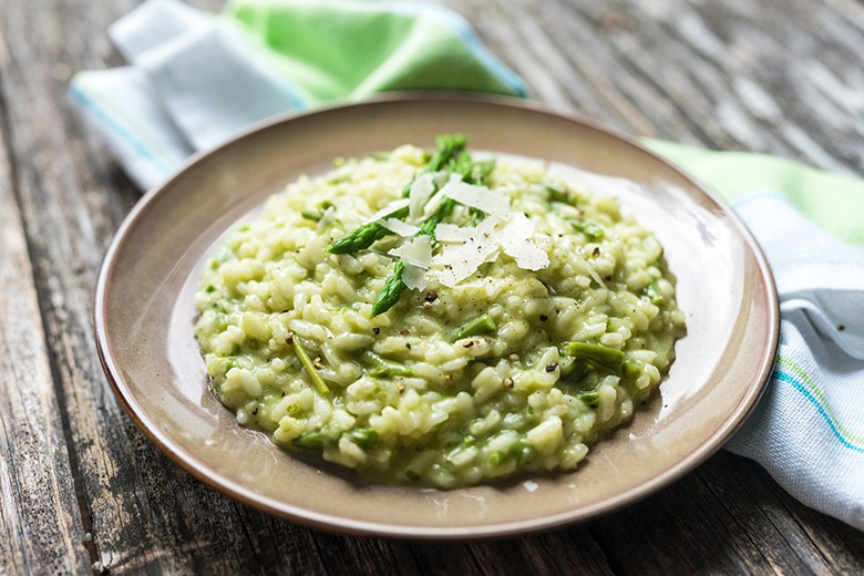 Grüner Spargelrisotto