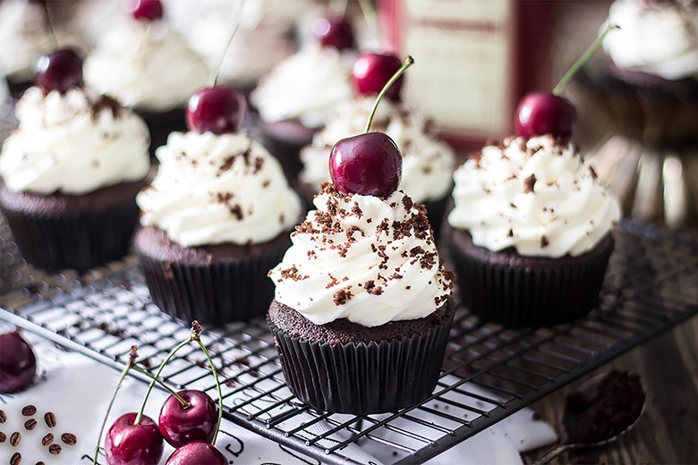 Schwarzwälder-Kirsch-Cupcakes