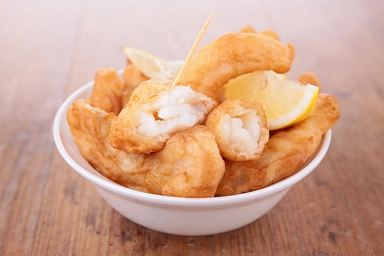 Fischfilets im Bierteig
