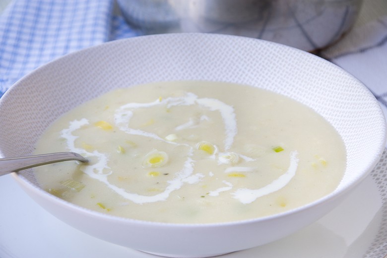 Käse-Porree-Suppe