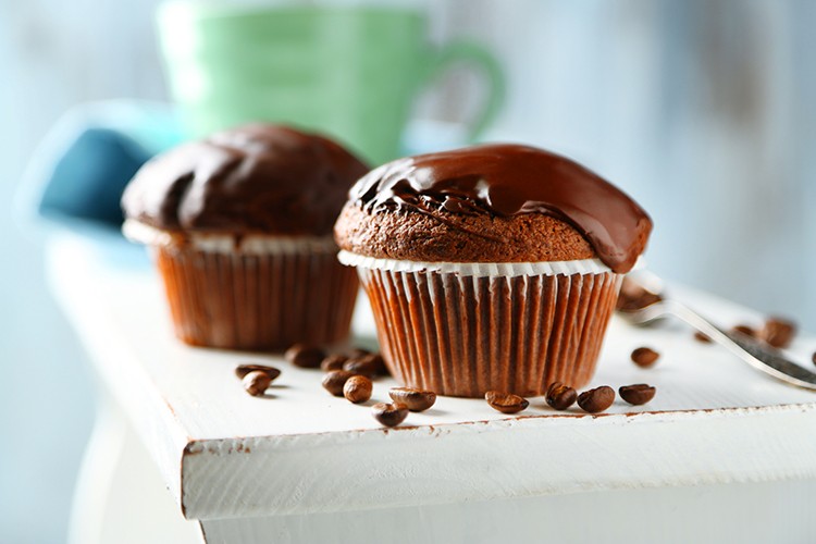 Birnenmuffins mit Nougatcreme