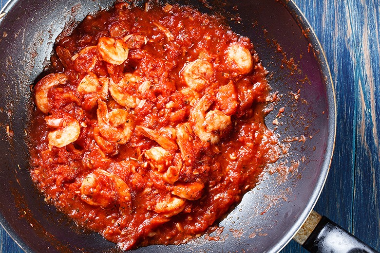 Garnelen in Tomatensauce