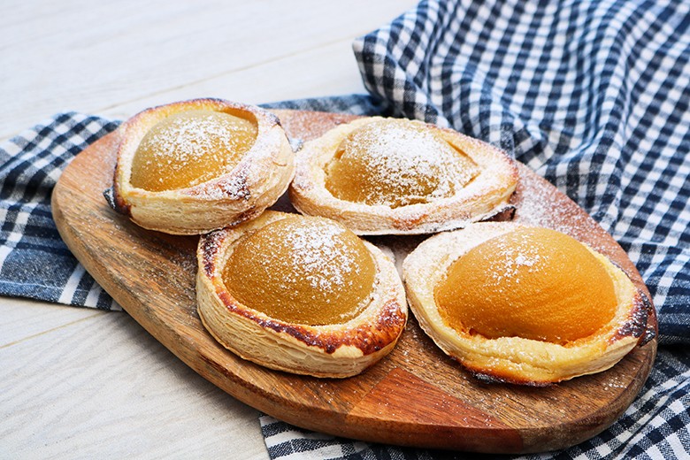 Puddingplätzchen mit Blätterteig