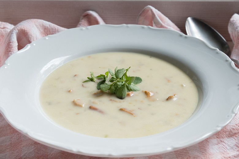 Pilzsuppe mit Sahne